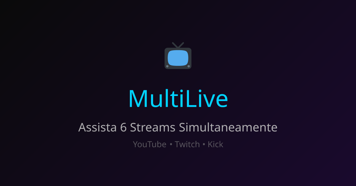 MultiLive — Assista 6 Streams Simultaneamente com Chat Integrado